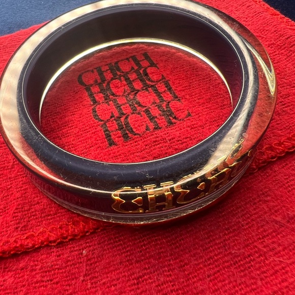 Carolina Herrera Navy Resin Bangle - Picture 8 of 11